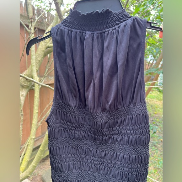 NWOT Frame mock high neck ruched tank blouse top smocked S - Picture 5 of 10